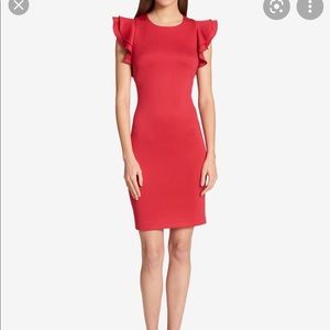Tommy Hilfiger flutter sleeve sheath dress
